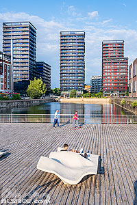 Photo : Les tours Black Swans, Presqu'Île Malraux, Strasbourg, Bas-Rhin (67), Alsace, France