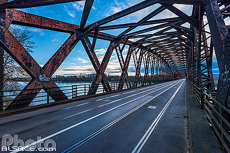 Photo : Rheinbrücke Wintersdorf (en allemand) ou Pont de Beinheim (en français) au-dessus du Rhin entre la France et l'Allemagne, Bas-Rhin (67), Alsace, France