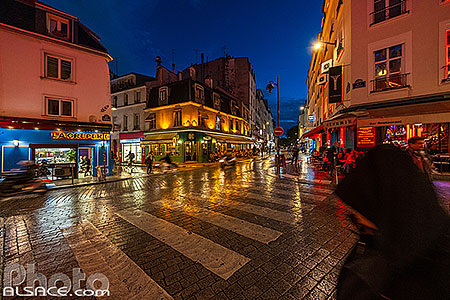 Photo : Rue de la roquette la nuit, Paris (75011)