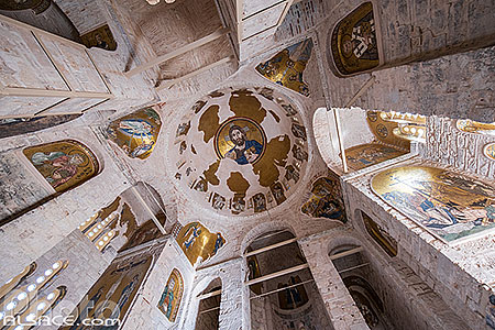 Photo : Le Christ Pantocrator dans l?abside du monastère de Daphni (ou Dafni ), il est inscrit au patrimoine mondial de l'UNESCO, Chaïdari , Grèce, Attique, Grèce